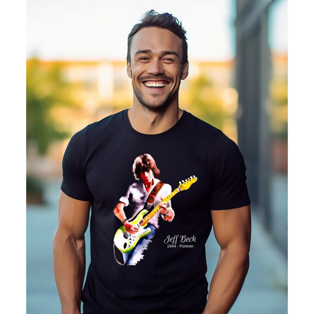 Jeff Beck Guitar T Shirt Jeff Beck Tribute T Shirt
